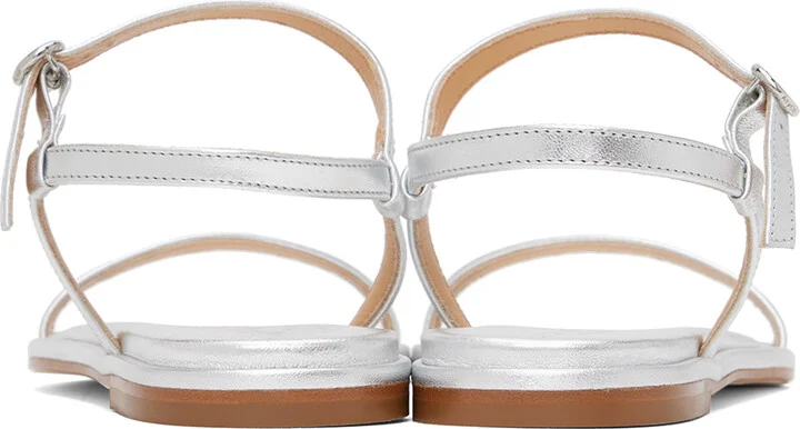 Aeyde Silver Nettie Sandals - Image 2