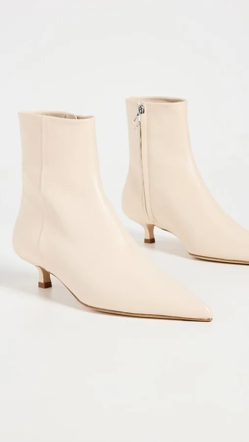 AEYDE Sofie Nappa Leather Creamy Booties - Image 2