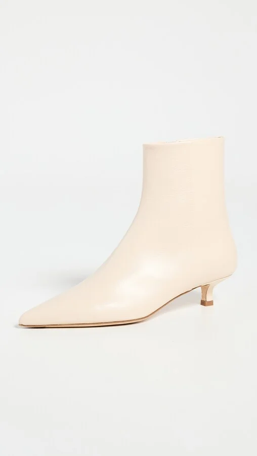 AEYDE Sofie Nappa Leather Creamy Booties - Image 3