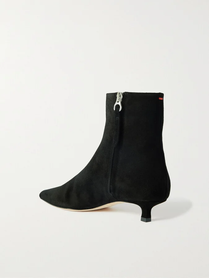 Aeyde - Sofie Suede Ankle Boots - Black - Image 3