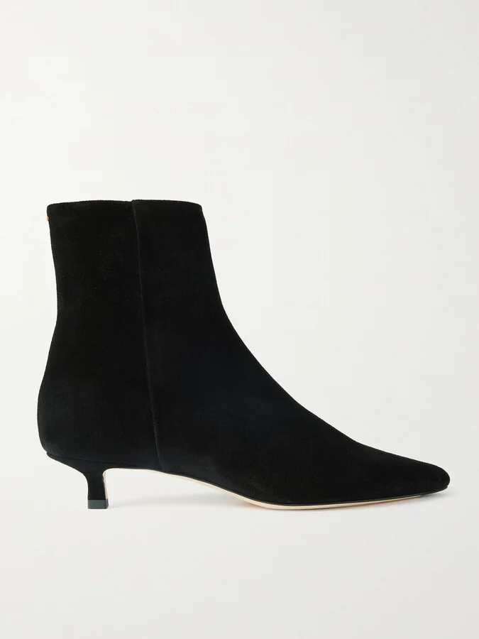 Aeyde - Sofie Suede Ankle Boots - Black