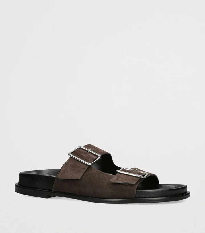 Aeyde Suede Buckle Meena Slides - Image 3