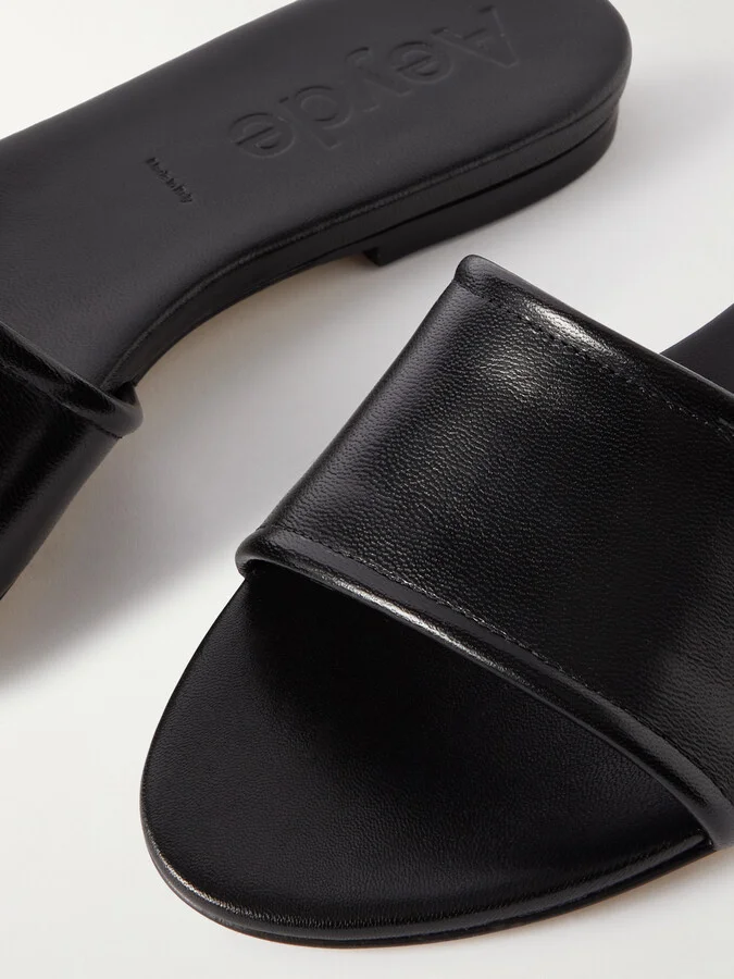 Aeyde - Sumi Leather Slides - Black - Image 4
