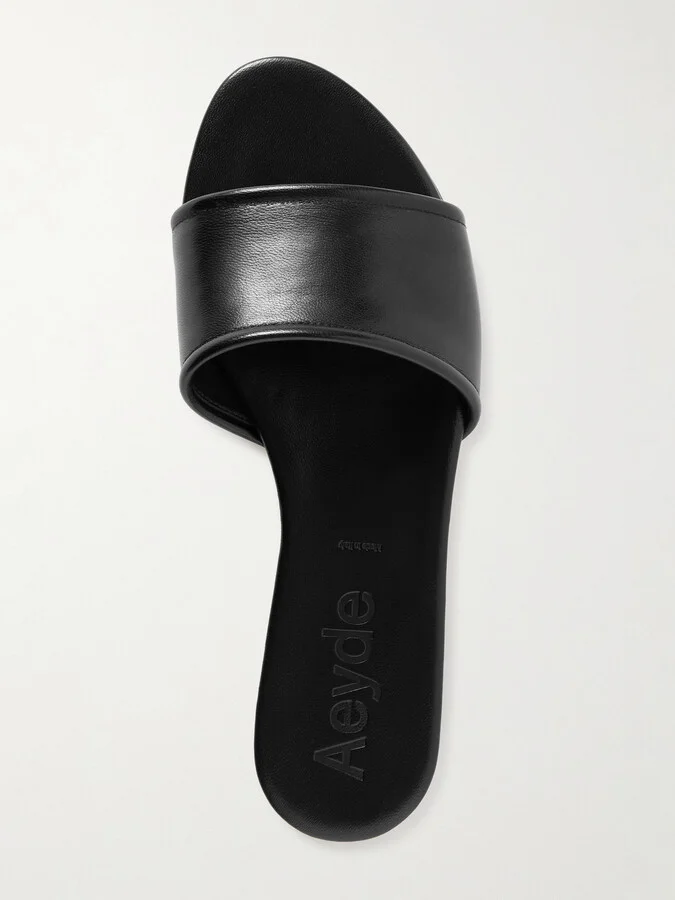 Aeyde - Sumi Leather Slides - Black - Image 5