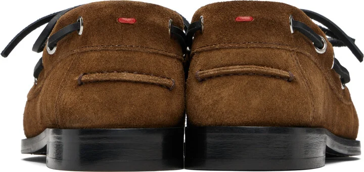 Aeyde Tan Harris Suede Boat Shoes - Image 2