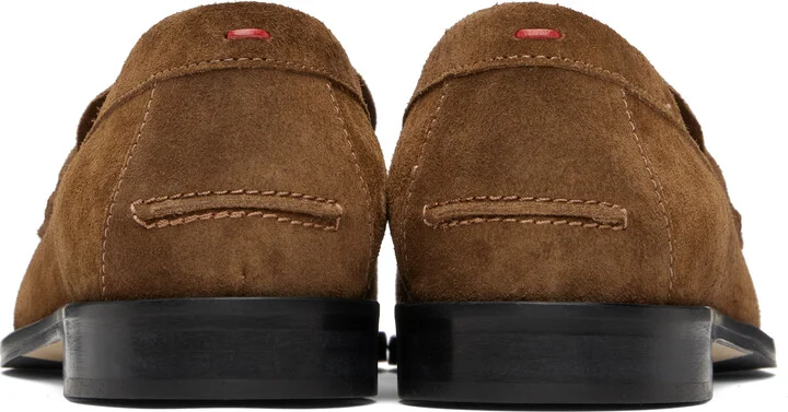 Aeyde Tan Oscar Suede Loafers - Image 2
