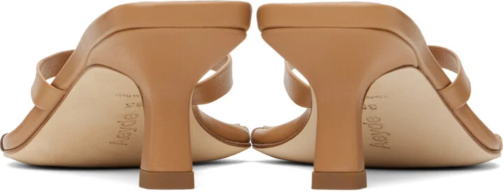 Aeyde Tan Wilma Leather Toe-Post Heeled Sandals - Image 2