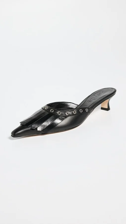 AEYDE Tania Calf Leather Black Pumps - Image 2