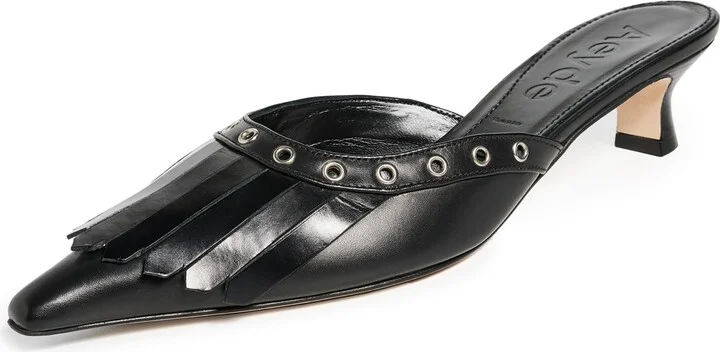 AEYDE Tania Calf Leather Black Pumps