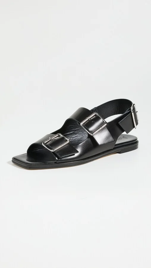 AEYDE Tekla Calf Leather Black Sandals - Image 4