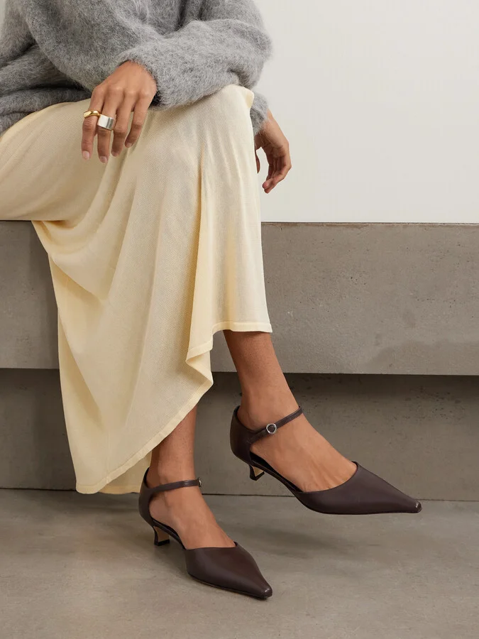 Aeyde - Tillie Leather Pumps - Brown - Image 2