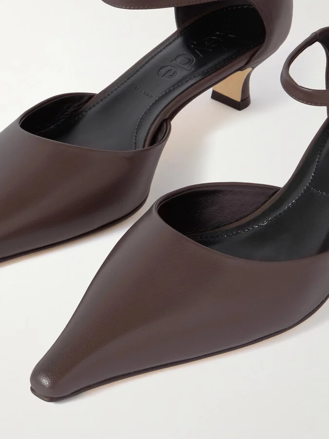 Aeyde - Tillie Leather Pumps - Brown - Image 4