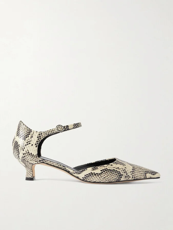 Aeyde - Tillie Snake-effect Leather Pumps - Animal print