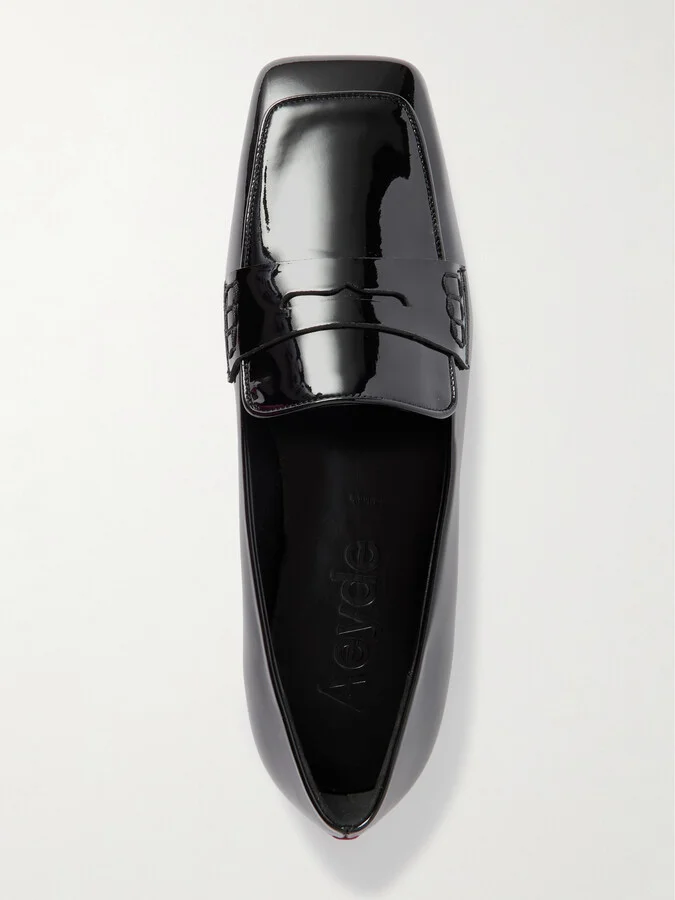 Aeyde - Tom Patent-leather Loafers - Black