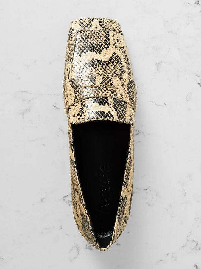 Aeyde - Tom Snake-effect Leather Loafers - Animal print - Image 5