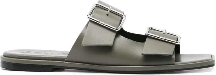 Aeyde Tonya Calf Leather Cement Shoes