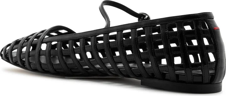 Aeyde Uma Caged Patent Leather Flats - Image 2