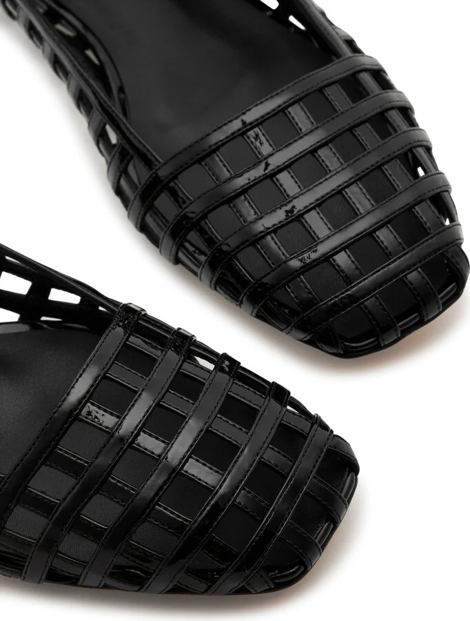 Aeyde Uma Caged Patent Leather Flats - Image 3