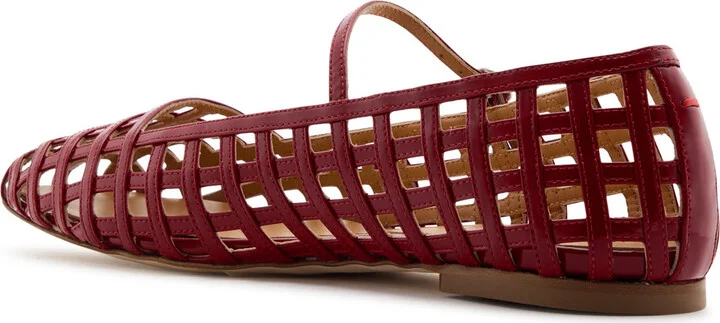 Aeyde Uma Caged Patent Leather Flats - Image 2