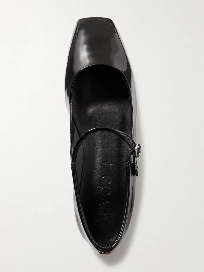 Aeyde - Uma Patent-leather Mary Jane Ballet Flats - Black - Image 5