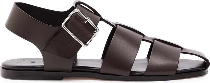 Aeyde Whit Leather Fisherman Sandals