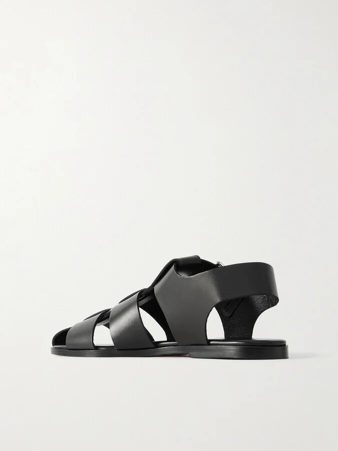 Aeyde - Whit Leather Sandals - Black - Image 3