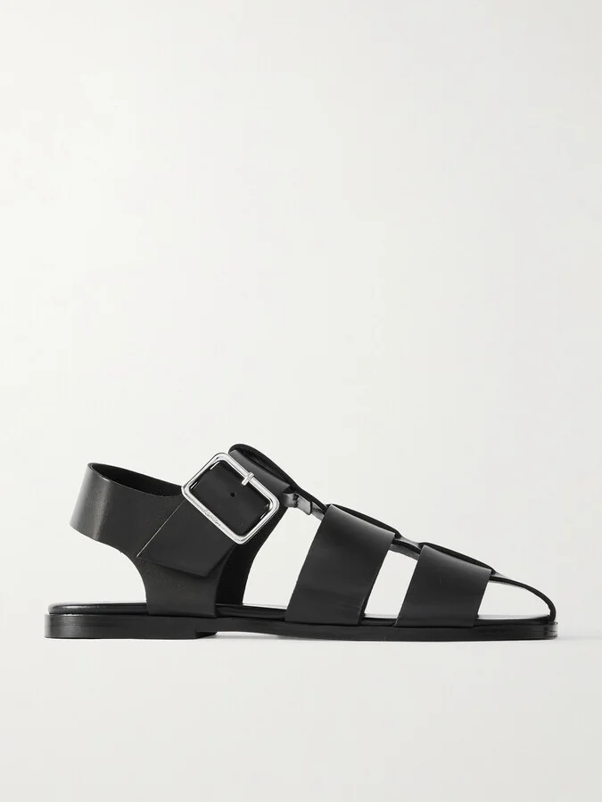 Aeyde - Whit Leather Sandals - Black