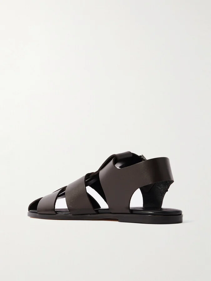 Aeyde - Whit Leather Sandals - Brown - Image 3