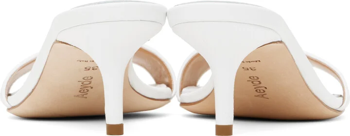 Aeyde White Ilvy Leather Mules - Image 2