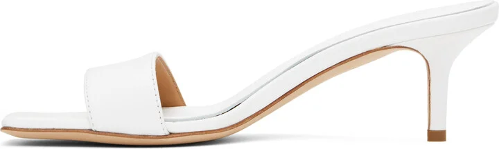 Aeyde White Ilvy Leather Mules - Image 3