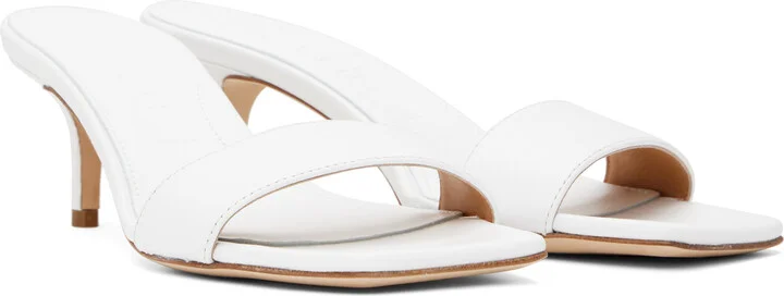 Aeyde White Ilvy Leather Mules - Image 4