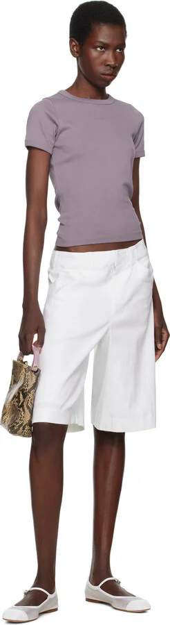 Aeyde White Uma Mesh Toe-Cap Ballerina Flats - Image 5