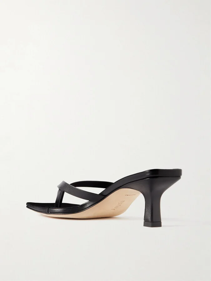Aeyde - Wilma Leather Sandals - Black - Image 3