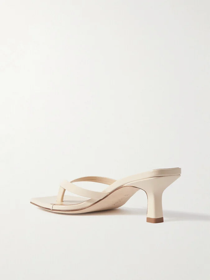 Aeyde - Wilma Leather Sandals - Cream - Image 3