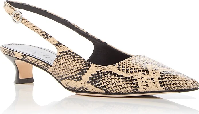 Aeyde Women's Catrina Snake Embossed Slingback Pumps