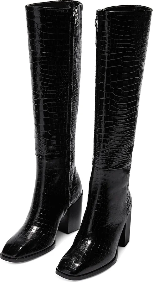 Aeyde Women's Teresa Square Toe Block Heel Boots