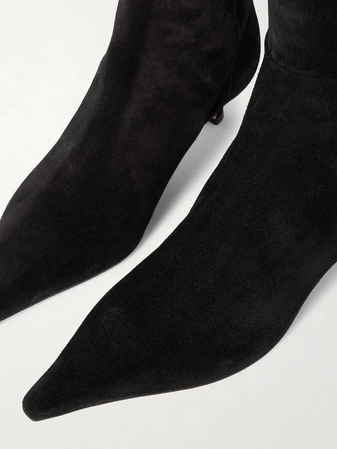 Aeyde - Zazie Suede Knee Boots - Black - Image 4