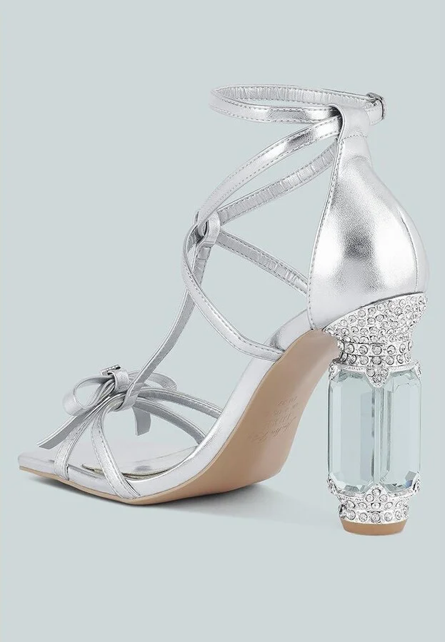 Affluence Jeweled High Heel Sandals - Image 5