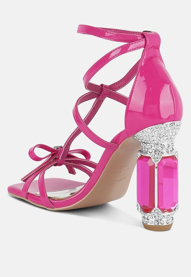 Affluence Jeweled High Heel Sandals - Image 6