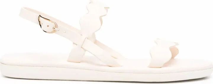 Afros scalloped-strap sandals