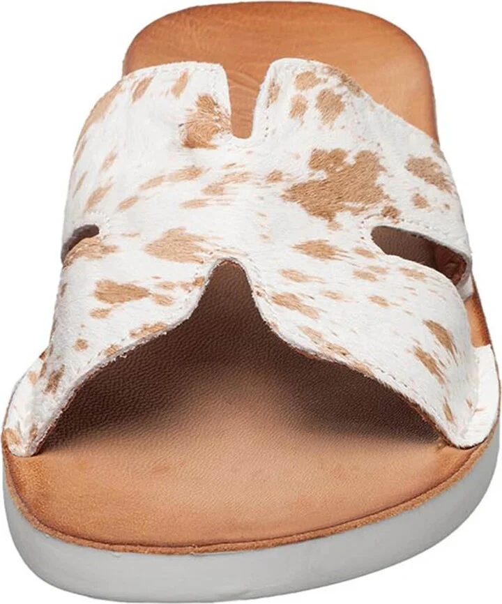 Agata Genuine Calf Hair Slide Sandal - Image 3