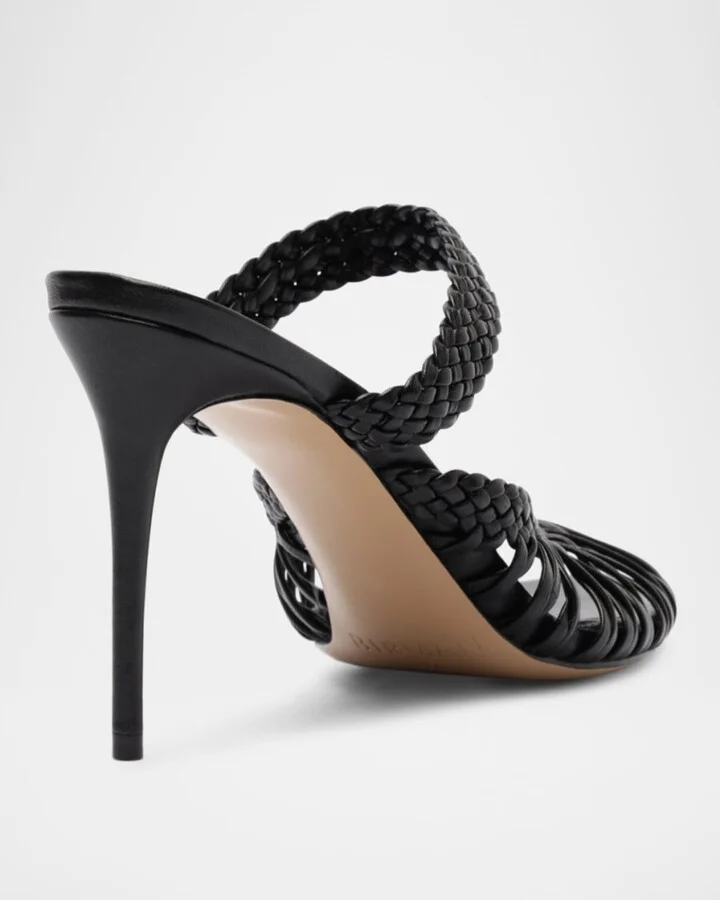 Agatha 85 Leather Stiletto Sandals - Image 2