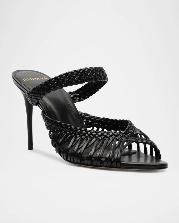 Agatha 85 Leather Stiletto Sandals - Image 3