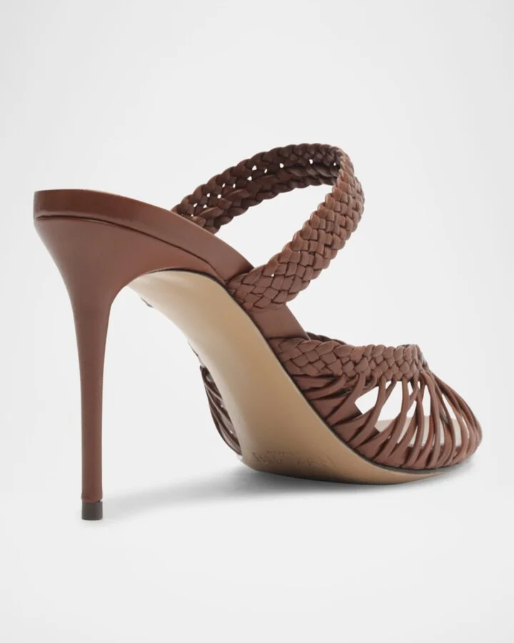 Agatha 85 Leather Stiletto Sandals - Image 6