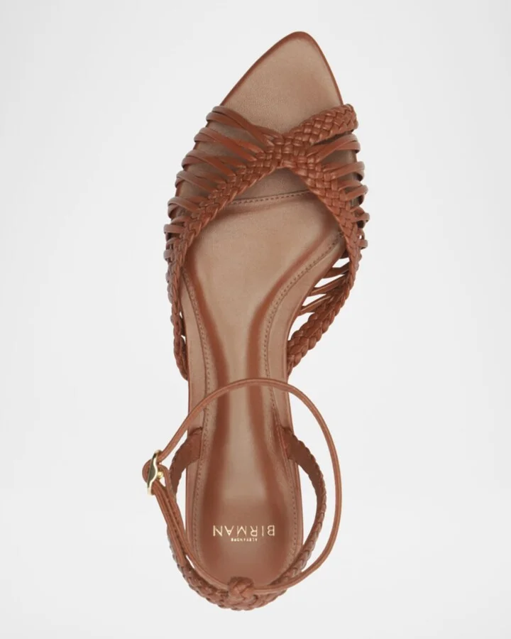 Agatha Leather Flat Sandals - Image 4