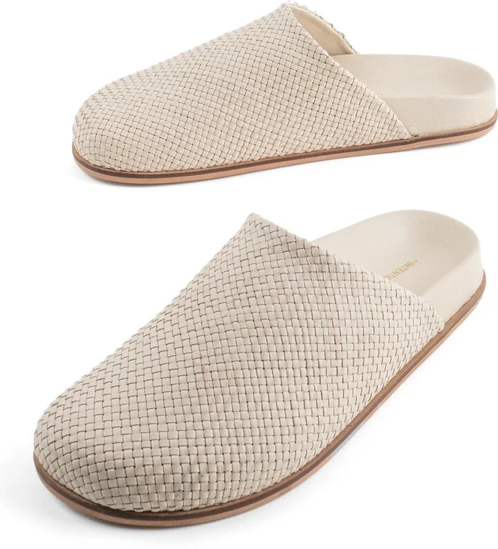 Agatha Woven Slip On Mule-Neutrals