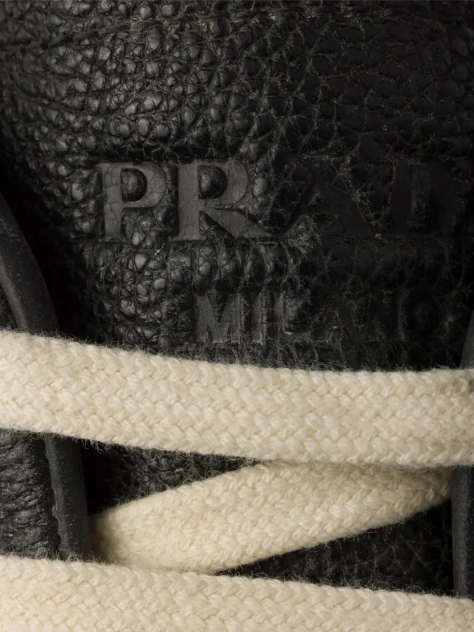 Aged-Effect Lace-Up Low-Top Sneakers - Image 4