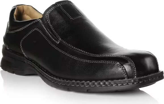 Agent 90-29034 Men's US 11 Black Round Toe Slip-On Dress Shoes ZOGG144