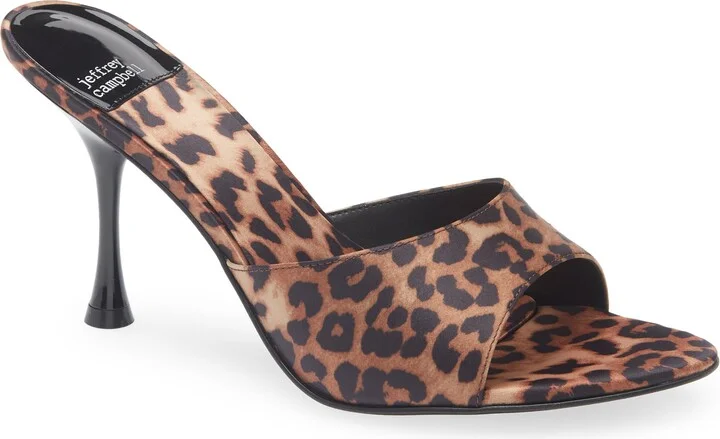 Beige Black Cheetah Satin