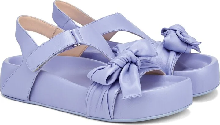 AGL Jane Ribbon Leather Sandal
